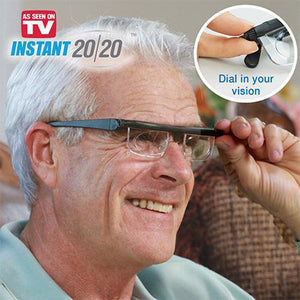Reading Glasses Myopia Eyeglasses -6D to +3D Variable Lens Correction Binocular Magnifying