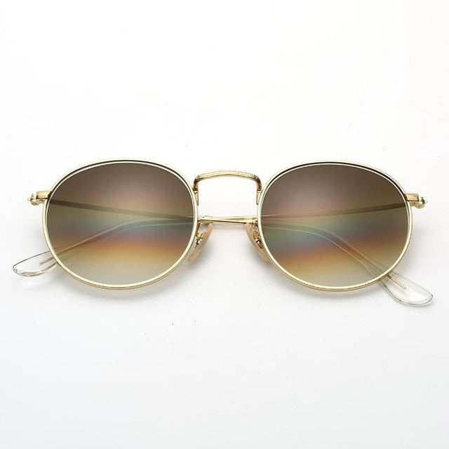 Glass Lenses Round Sunglasses
