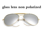 Pilot classic glass lens aviation sunglasses polarized