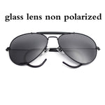 Pilot classic glass lens aviation sunglasses polarized