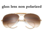 Pilot classic glass lens aviation sunglasses polarized