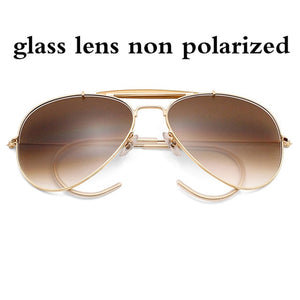 Pilot classic glass lens aviation sunglasses polarized