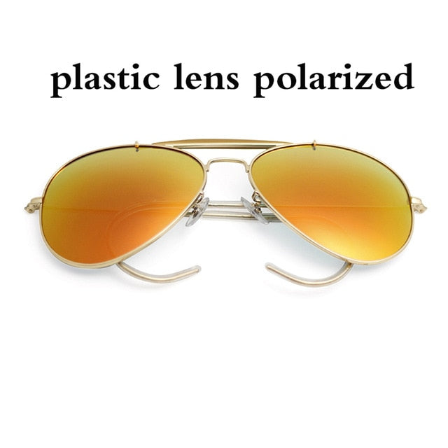 Pilot classic glass lens aviation sunglasses polarized