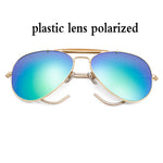 Pilot classic glass lens aviation sunglasses polarized