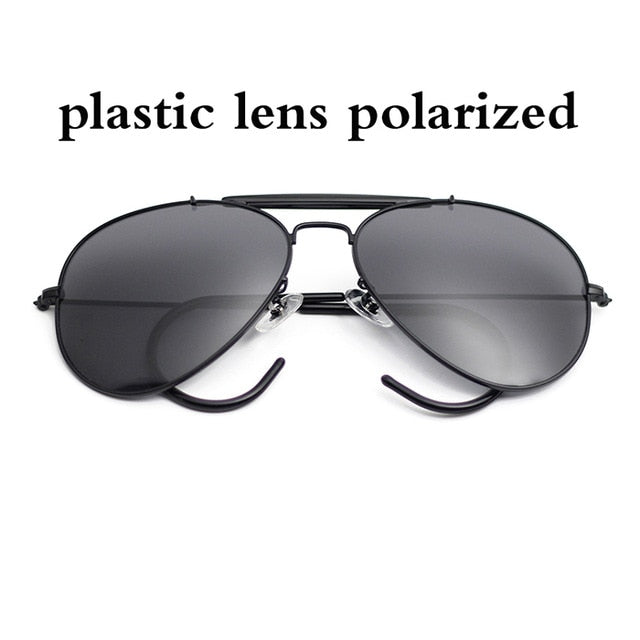 Pilot classic glass lens aviation sunglasses polarized