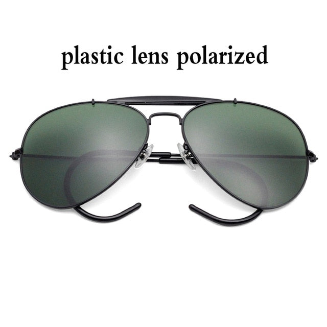 Pilot classic glass lens aviation sunglasses polarized