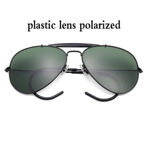 Pilot classic glass lens aviation sunglasses polarized