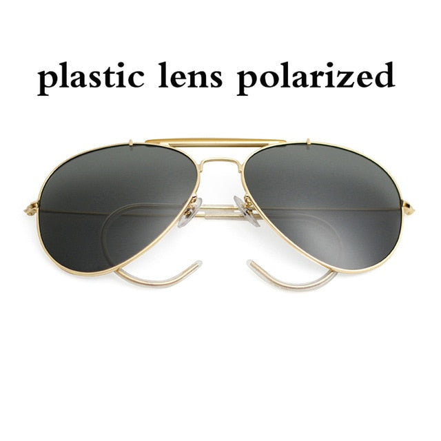 Pilot classic glass lens aviation sunglasses polarized