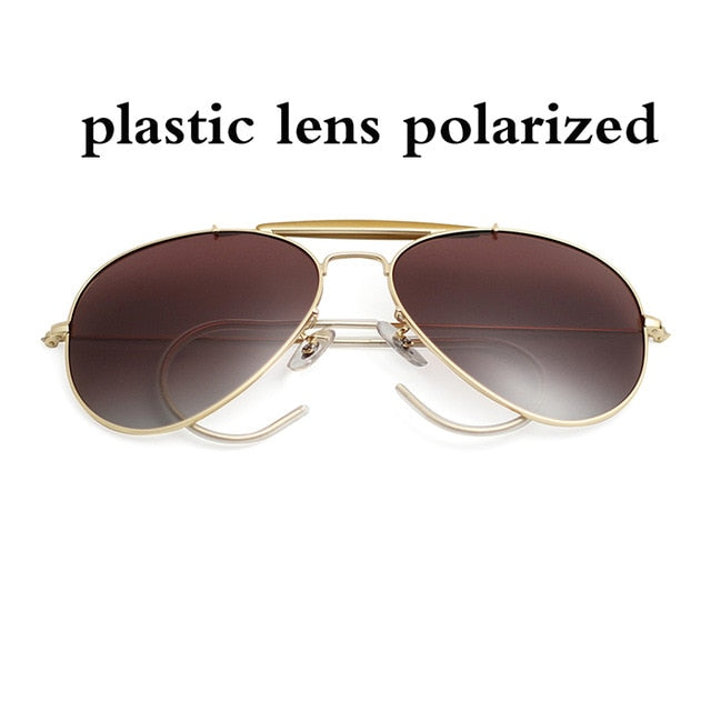 Pilot classic glass lens aviation sunglasses polarized