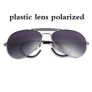 Pilot classic glass lens aviation sunglasses polarized