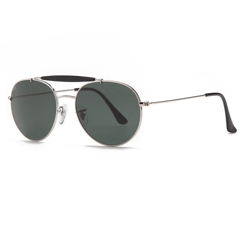 lens stainless steel frame man sunglasses
