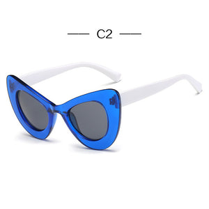 Cat Eye Sunglasses Ladies Mirror Eyeglasses Women