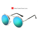 Steam Punk Sunglasses Round 90s  Sun Glasses Women