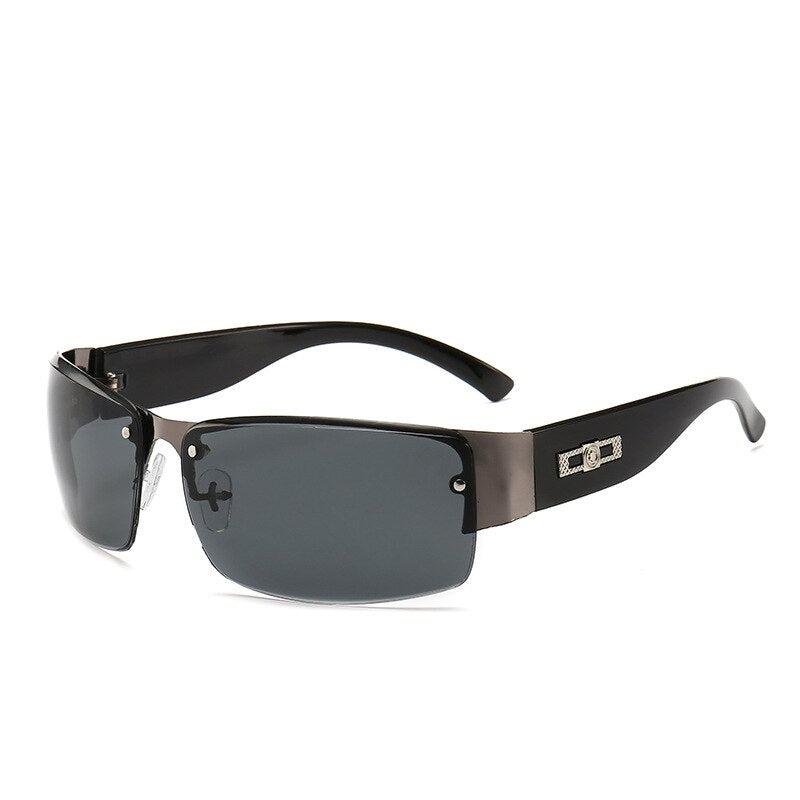 Grey Mirror Men's Square Sunglasses Polarized Mens Sun Glasses