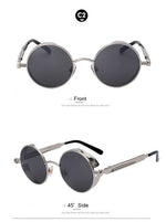 Round Metal Sunglasses Steampunk Men Women