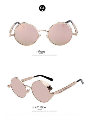 Round Metal Sunglasses Steampunk Men Women