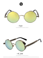 Round Metal Sunglasses Steampunk Men Women