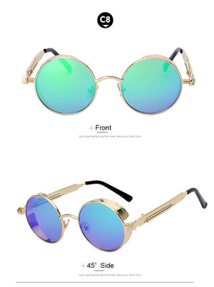 Round Metal Sunglasses Steampunk Men Women