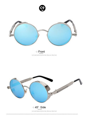 Round Metal Sunglasses Steampunk Men Women