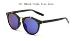 Punk Vintage Round Sunglasses Women