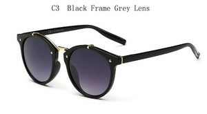 Punk Vintage Round Sunglasses Women