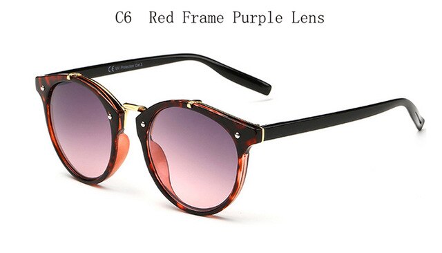 Punk Vintage Round Sunglasses Women
