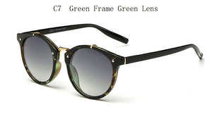 Punk Vintage Round Sunglasses Women
