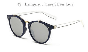 Punk Vintage Round Sunglasses Women